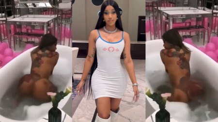 Cardi B Naked Body Twer on Bathtub Nude Video Leaks Borntobefuck